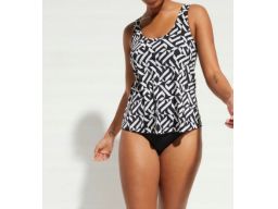 B.P.C kostium kąpielowy czarno-biały we wzory 42.