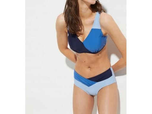 B.P.C bikini granatowo niebieskie na fiszbinach z figami r.44(85D)