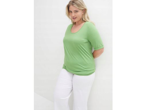 B.P.C t-shirt damski strukturalny zielony r.44/46