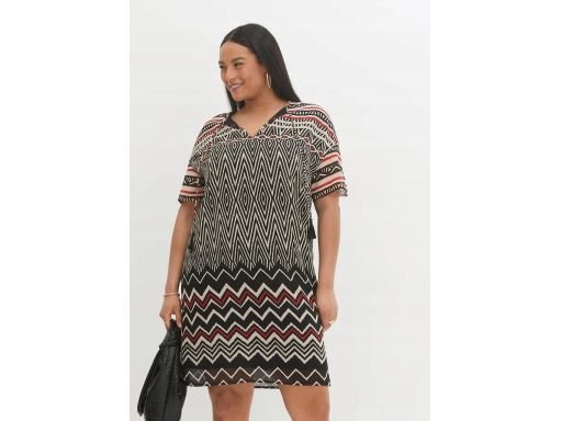 B.P.C. sukienka we wzory szyfonowa 54