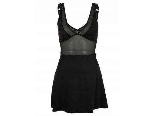 B.P.C czarna sukienka kąpielowa shape siateczka 46.