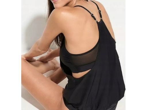 B.P.C tankini 2w1 z wbudowanym topem czarne r.46