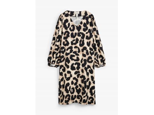 B.P.C sukienka w panterkę midi 42.