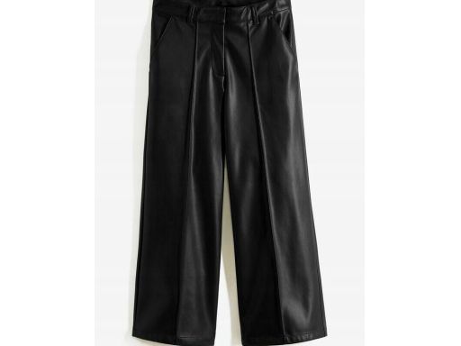 B.P.C czarne spodnie kuloty sztuczna skóra ^38