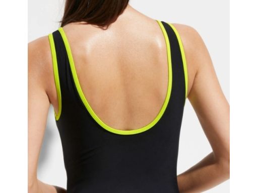 B.P.C kostium jednoczęściowy czarny z neonowym wykończeniem r.54