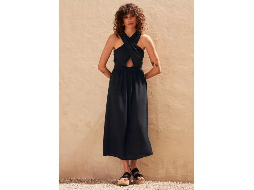 B.P.C sukienka letnia czarna z wiskozy długa 36.