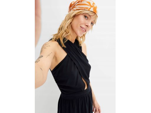 B.P.C sukienka letnia czarna z wiskozy długa 36.