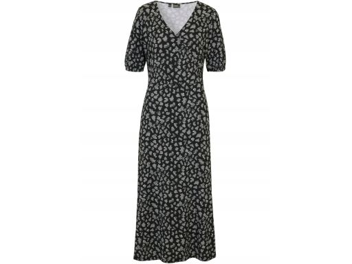 B.P.C sukienka midi w cętki z krótkim rękawem ^40/42