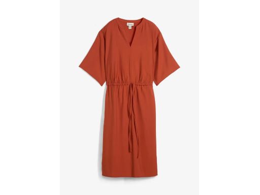 B.P.C brązowa sukienka midi wiskozowa 48.