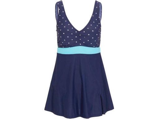 B.P.C sukienka kąpielowa granatowa w grochy r.48