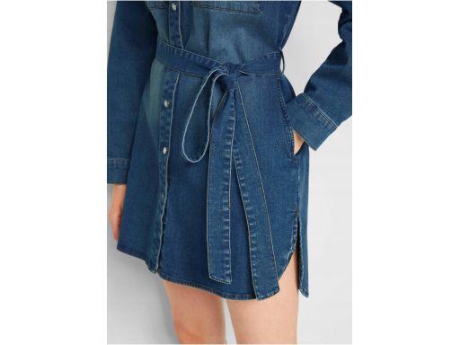 B.P.C jeansowa sukienka z paskiem r.36