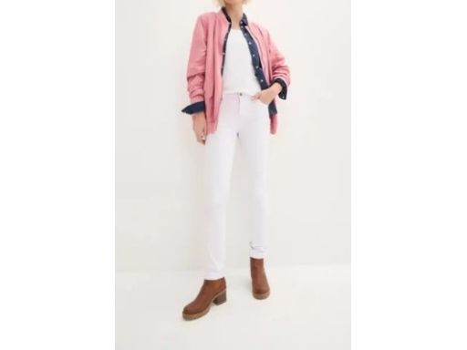 B.P.C jeansy damskie białe ze stretchem 50.