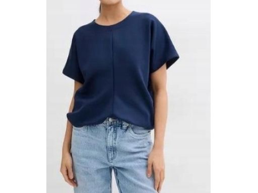 B.P.C granatowa bluzka z zaznaczoną talią oversize ^44/46
