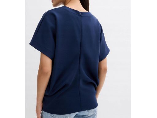 B.P.C granatowa bluzka z zaznaczoną talią oversize ^44/46