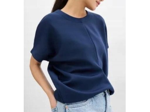 B.P.C granatowa bluzka z zaznaczoną talią oversize ^44/46