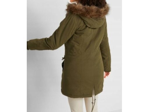 B.P.C parka khaki z futerkiem damska 34.