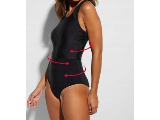 B.P.C Kostium kąpielowy modelujący czarny z siateczką r.40