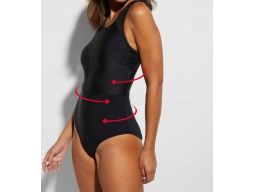 B.P.C Kostium kąpielowy modelujący czarny z siateczką r.40