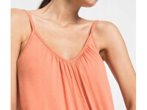 B.P.C top brzoskwiniowy cienkie ramiączka 40/42 .