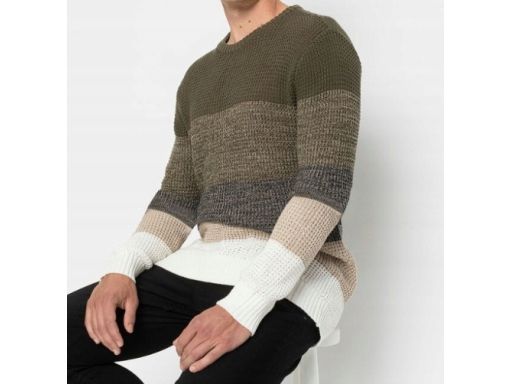 B.P.C sweter męski w paski 3XL.