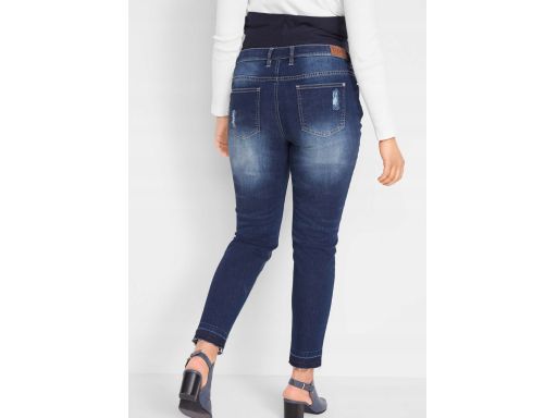 B.P.C ciążowe jeansy modne z przetarciami 50.