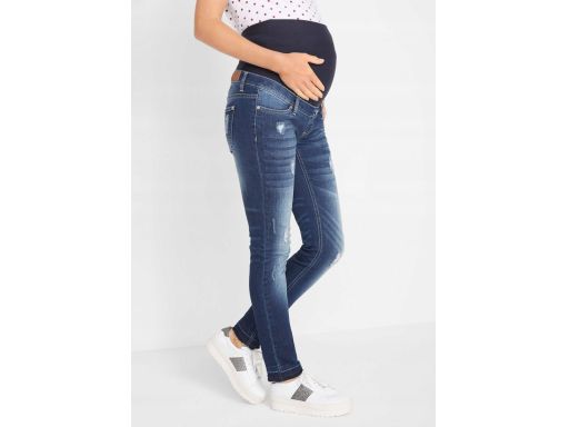 B.P.C ciążowe jeansy modne z przetarciami 50.