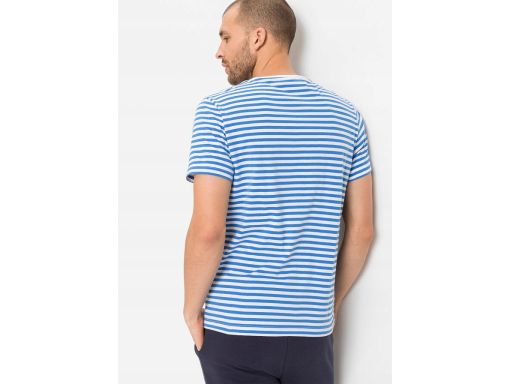 B.P.C t-shirt męski biało-niebieski w paski S.