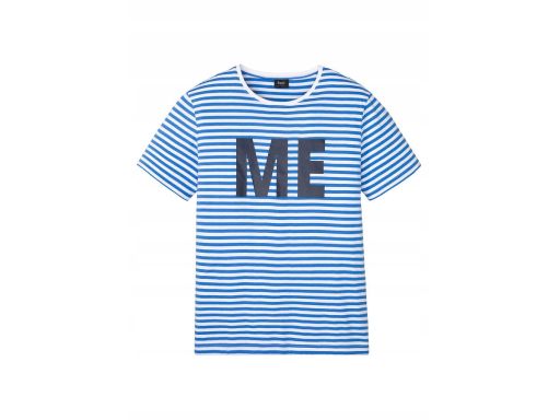 B.P.C t-shirt męski biało-niebieski w paski S.