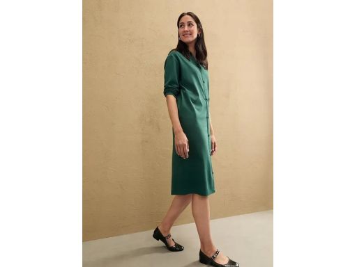 B.P.C sukienka midi dżersejowa ciemnozielona r.44/46