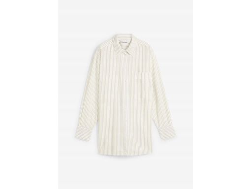 B.P.C koszula śmietankowa w oliwkowe paseczki 36.