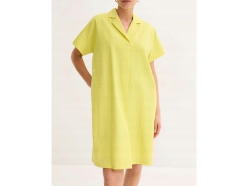 B.P.C sukienka limonkowa koszulowa luźna ^48