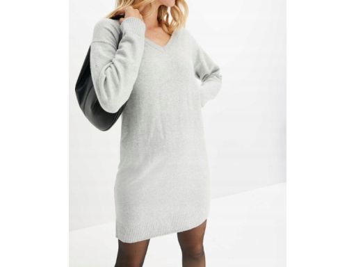 B.P.C dzianinowa sukienka szara w serek ^40/42