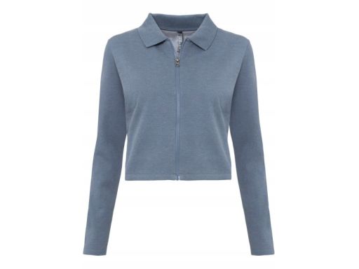 B.P.C niebieska bluza krótka zamek r.40/42