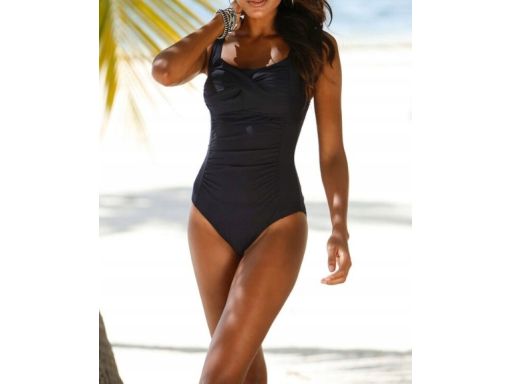 B.P.C kostium jednoczęściowy marszczony czarny 40.