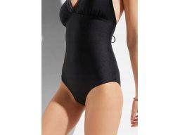 B.P.C czarny kostium kąpielowy z wiązaniem ^46