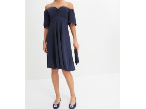 B.P.C sukienka odkryte ramiona granatowa r.42