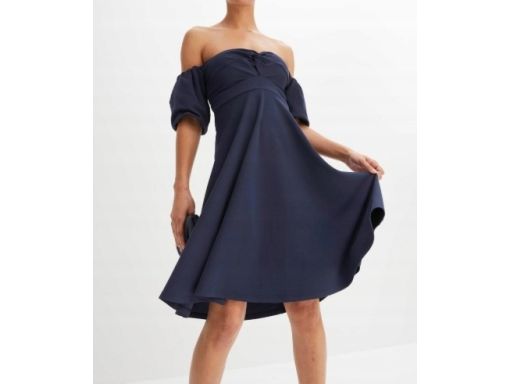 B.P.C sukienka odkryte ramiona granatowa r.42