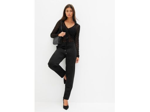 B.P.C bluzka koszulowa czarna koronkowa ^44/46