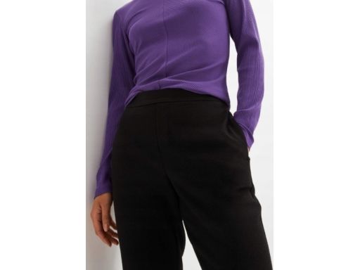 B.P.C czarne spodnie w kant lekko rozszerzane ^34