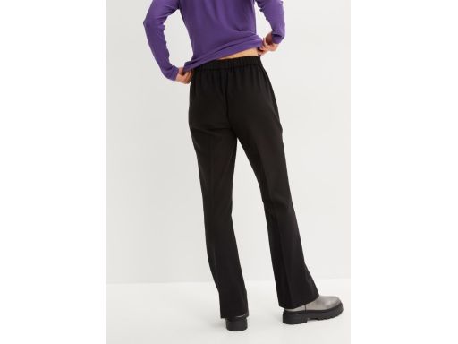 B.P.C czarne spodnie w kant lekko rozszerzane ^34