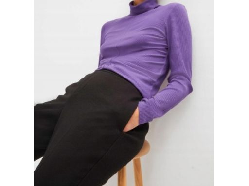 B.P.C czarne spodnie w kant lekko rozszerzane ^34