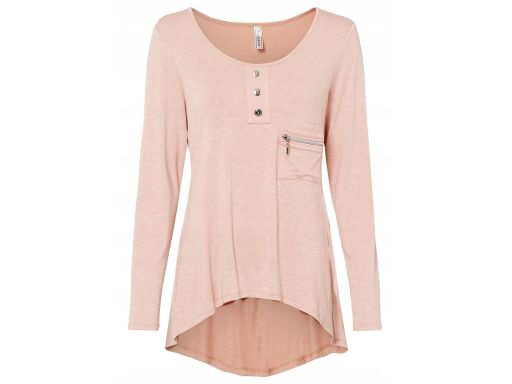 B.P.C bluzka asymetryczna beżowo-różowa r.44/46