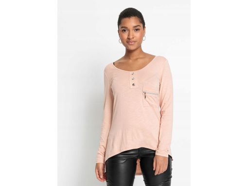 B.P.C bluzka asymetryczna beżowo-różowa r.44/46