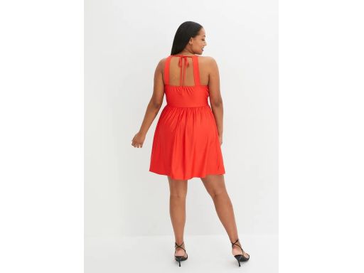 B.P.C sukienka letnia z dżerseju czerwona z koronką ^44/46