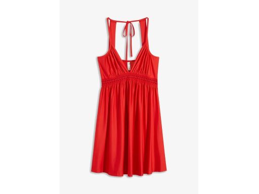 B.P.C sukienka letnia z dżerseju czerwona z koronką ^44/46