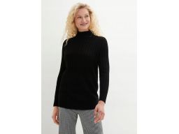 B.P.C czarny sweter ze stójką prosty r.48/50