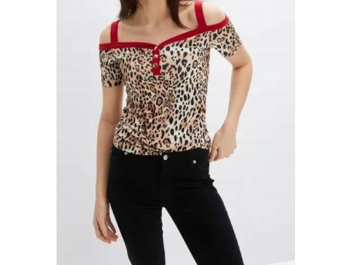 B.P.C bluzka z odkrytymi ramionami cętki ^40/42