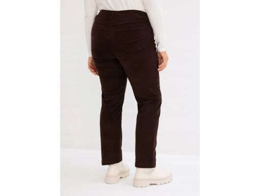 B.P.C spodnie sztruksowe ciemno brązowe r.52
