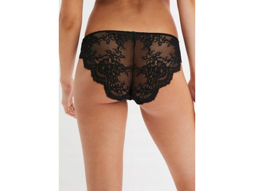 B.P.C koronkowe sexi figi mini czarne z poliamidu z recyklingu r.40/42