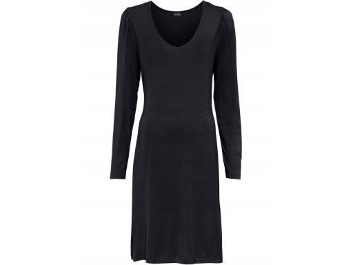 B.P.C czarna trapezowa sukienka z wiskozy 32/34.